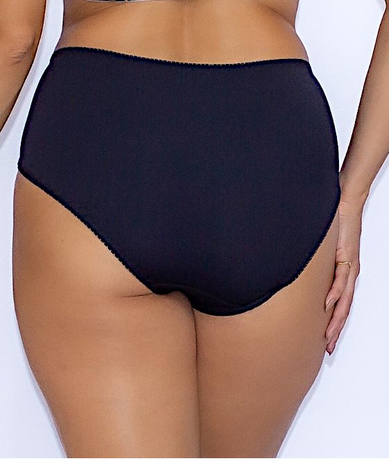 Calcinha-Borboleta-Hot-Pant-Cintura-Alta-Detalhe-em-Renda-no-Meio-e-Laço-M G GG - Preto-img-0002