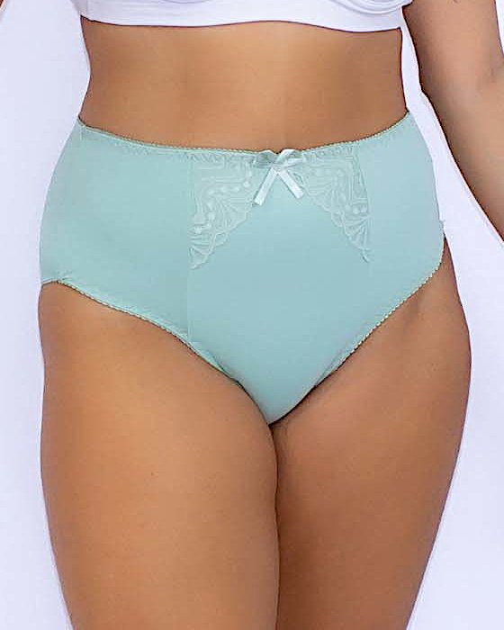 Calcinha-Borboleta-Hot-Pant-Cintura-Alta-Detalhe-em-Renda-no-Meio-e-Laço-M G GG - Verde água-img-0003