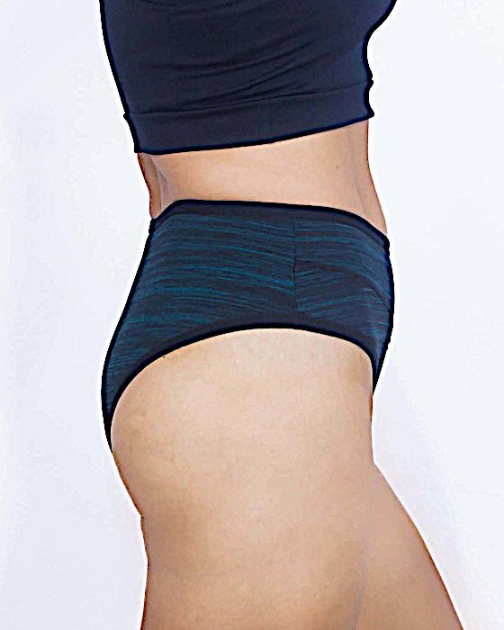 Calcinha-Hot Pant Cintura Alta Listrada Fitness-M G GG - Marinho-IMG-0002