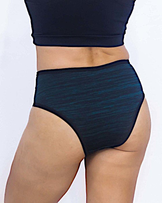 Calcinha-Hot Pant Cintura Alta Listrada Fitness-M G GG - Marinho-IMG-0003