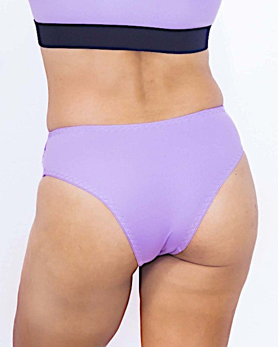 Calcinha Tangão com Renda Sobreposta-M G GG - Lilás-img-0002